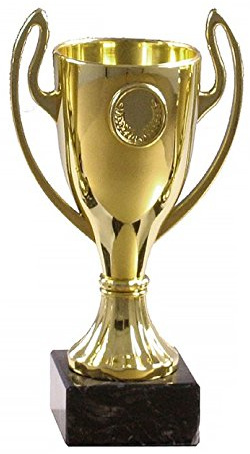 Pokal, Größe ca. 23 cm mit Marmorsockel