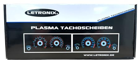 LETRONIX Plasma Tacho Tachoscheiben geeignet für Auto Golf 4 Bora 0-260km/h 7000U/Min
