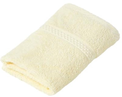 HOMESCAPES Lemon Yellow Turkish Cotton Face Cloth Flannel Super Soft Thick & Absorbent 500 GSM Towel Heavy Weight for everyday Luxury