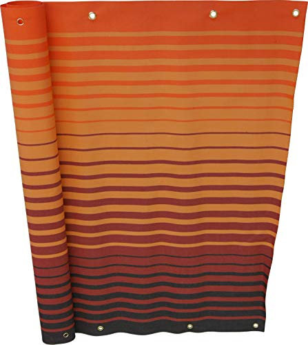Angerer Freizeitmöbel GmbH Balkonbespannung Exklusiv (75 cm hoch, Länge: 6 Meter, Orange-Braun Ombré)