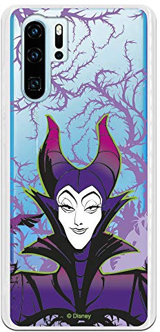 Funda para Huawei P30 Pro Oficial de Maléfica Maléfica Silueta para Proteger tu móvil. Carcasa para Huawei de Silicona Flexible con Licencia Oficial de Disney.