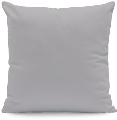 Kissenbezug 60x60 cm Uni Hellgrau Baumwolle Dekokissen Kissenhülle Couchkissen Sofakissen Deko Reißverschluss