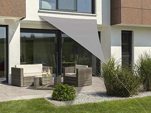 Schneider Sonnensegel Lanzarote, silbergrau, 400 x 400 x 300 cm dreieckig, 241-14, Polyester, 0.5 kg
