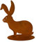 Rostikal Metall Osterhase 25 cm - Wetterfeste Frühlings- und Osterdekoration für den Garten