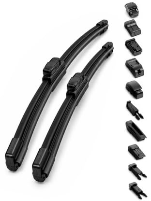 OMAC Scheibenwischer Set für BMW 3er E92 E93 Coupe Cabrio 2007-2009 PRE FL | 2 Stück, Flachbalkenwischer Ganzjahres, Streifenfrei & Geräuschlos, Einfache Montage