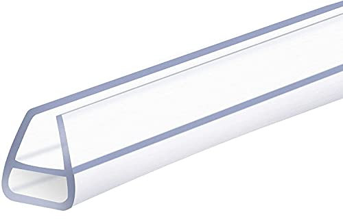 Guarnizione per schermo protettivo doccia,vasca,Guarnizione Doccia Sottoporta, Guarnizione box doccia trasparente,Facile da Installare?per vetro da 4-12 mm (6 mm,U Tipo 200 cm)