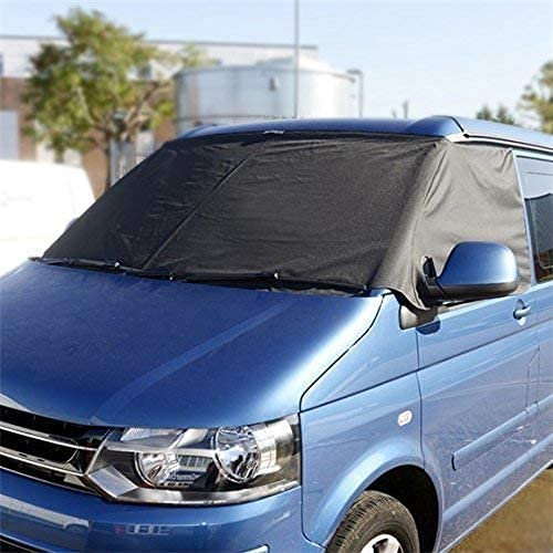 T5 Transporter Windschutzscheiben-Abdeckung, 600D Oxford-Gewebe, UV-, staub- und wasserdicht, verdunkelnd, Sonnenschutz, Vorhang, Camping, Frostschutz, Wohnmobil-Abdeckung