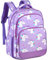VASCHY Kinder-Rucksack für Mädchen und Jungen, niedlich, 40,6 cm, für Grundschule, mit Brustgurt, Schnalle und mehreren Fächern, Lila Einhorn, one size, Casual