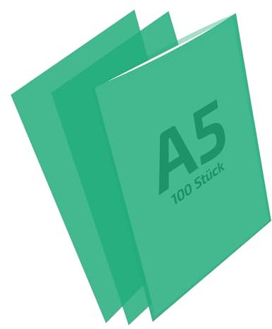 REIF Hamburg 15100 DIN A5 Hüllen grün, 100 Stück aus PE Stärke 0,160 mm, dokumentenecht, Dokumentenhülle oben offen, Made in Germany