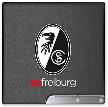 DeinDesign Skin kompatibel mit Sony Playstation 3 PS3 Slim CECH-2000-3000 Folie Sticker SC Freiburg Offizielles Lizenzprodukt Logo