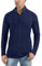 KEFITEVD Mens Long Sleeve Running Tops Summer UPF 50+ Sport Shirts UV Protection Outdoor Tops with 1/4 Zip,Navy Blue,3XL