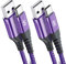 Câble USB C [1M Lot de 2] Câble USB Type C Charge Rapide Nylon Câble pour i Phone 15 Pro Max,Samsung Galaxy S22/S21/S20/S10, Note 20/10,so ny Xperia, Huawei P50/P40,Xiaomi,Google Pixel, LG