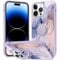 Yoedge Phone Case for iPhone 14 Pro 6.1, 360° Ring Holder Kickstand Support Magnetic Car Mount, Slim Silicone Soft TPU Shockproof Protection Matte Case for iPhone 14 Pro for Women Girls, Marble