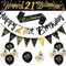 14-Piece 21st Birthday Decorations Kit - Party Supplies, 9ft Banner, Triangle Flags, Confetti, Latex Balloons