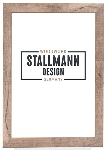 Stallmann Design SD Bilderrahmen mit Acrylglas-Antireflex, Rahmen new modern in 33x98 cm Wildeiche, zum vertikalen oder horizontalen Aufhängen