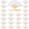 iZoeL 60 Wedding Fan White Paper Fan Handheld Hand Fan Folding for Guests White Traditional Fans Sumner Gifts for Church Hen Party Wedding Decorations Diy Wall Decor
