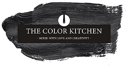 Livingwalls THE COLOR KITCHEN universelle Wandfarbe - Malerfarbe für Wohnräume und Arbeitszimmer - matte Innenfarbe in Schwarz - 5l Deckfarbe in TCK1007