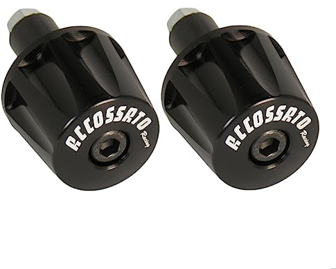 Coppia di contrappesi Accossato neri per manubri con foro interno Ø da 12mm a 20mm per Suzuki Gsx-R 750 dal 2004 al 2017 (CC 750)