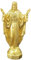 JISADER Jesus Christus Statue, 3D Jesus Christus Figur, Christus Statue Heilige Vater Jesus, Jesus Statue Figurine Religious Collection, Resin Jesus Joseph Statue für Schreibtisch Regal, Gold