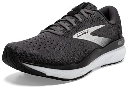BROOKS Herren Ghost 16 Sneaker, Schwarz/Grau/Weiß, 46 EU
