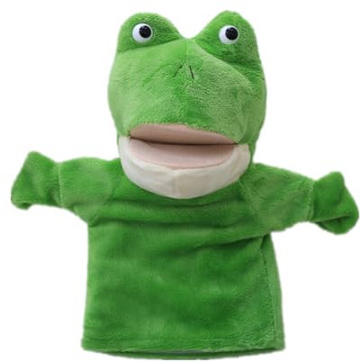 Proumhang Handpuppen für Kinder,Weiche Plüsch Zoo Tier Puppe für Kinder Kleinkinder Jungen Mädchen,Für phantasievolles Spiel,Showtheater,Partyzubehör (große bewegliche Münder) Frosch 25cm