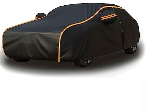 SDKFJ Autoabdeckung für FIAT 500C 500E 500L 500X Punto Autoabdeckung Vollständig wasserdicht Kratzer Beweis Autoabdeckung Stoff(Color:02,Size:500C)