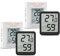 Wepai Lot Thermometre Interieur Maison, LCD Mini Digital Thermomètre avec Hygromètre, Mesure de Précision Murale pour Chambre Bébé, Culture et Cave, Noir (2)