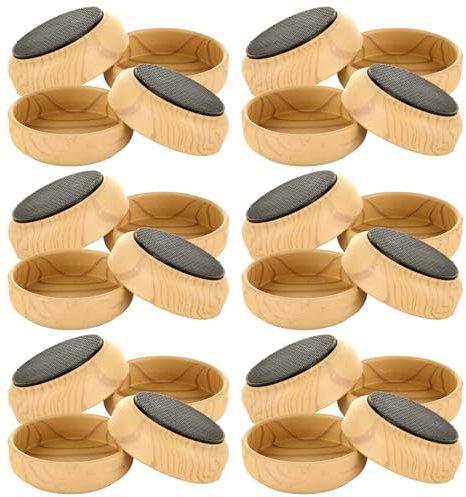 MUXHEL 16PCS Floor Protectors for Furniture Legs Rubber Based Furniture Castor Cups 60mm Sofa Leg Floor Protectors Non-Slip Castor Cups for Wooden Floors Chair Sofa Table Furniture Legs