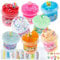 8 x 100 ml Schleim-Set, Slime Variety Pack Different Textures, mit Cloud, Clear, Butter Slime, Schleim-Partygeschenke für Kinder, Geburtstags-, Oster- und Halloweengeschenk für Jungen und Mädchen