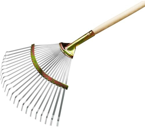 FLORA | Profi-Laubrechen/-Besen | mit Fester Arbeitsbreite | VE 5 STK | mit Stiel