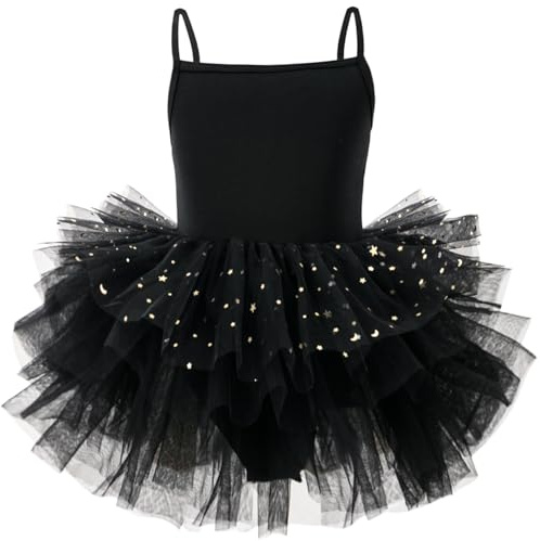 AIEOE Tutu Tanzkleid Klassisches Mädchen Ballett Trikot für Kinder Baumwolltrikot Ärmellos (Schritt Mit Knopf) 1-8 Jahre