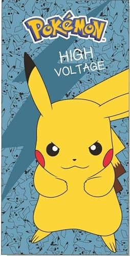 empireposter Pokemon - High Voltage - Mikrofaser Handtuch - 70x140 cm - Strandtuch Badetuch