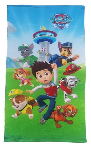 Theonoi Kinder - Handtuch Saunatuch Strandtuch Duschtuch Badetuch - 70 x 140 cm -Geschenk Jungen Mikrofaser (Paw Grün)