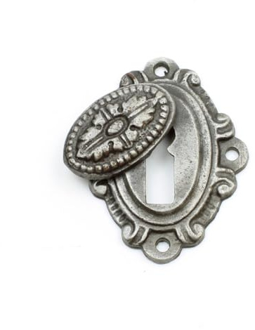 Oakcrafts - Antique Cast Iron Edwardian Style Escutcheon with Cover