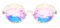 veorly Kaleidoskop Rave Festival Sonnenbrille Beugte Linse-Transparent