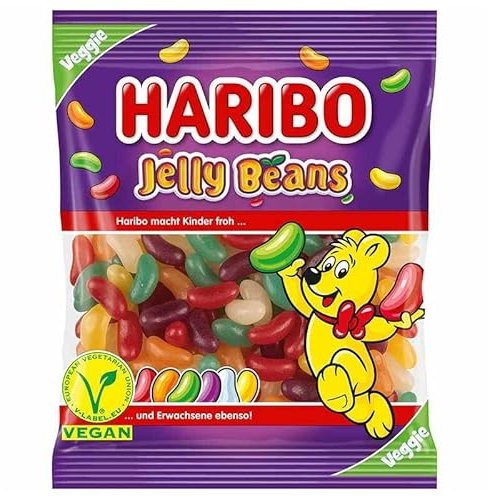 Jelly Beans - Bonbons Délicieuses Friandises Surprises aux Saveurs Intenses, Idéales pour les Amateurs de Gourmandises, Parfaites pour les Fêtes - Compatible avec Haribo - 160g