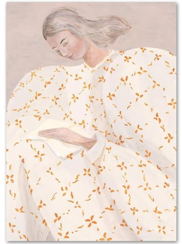 WDHBI HEKA Sofia Lind Poster Mädchen in weißer Kleidung, Leinwandgemälde, moderner Stil, Wandkunst, Sofia-Lind-Druck für Wohnzimmer, Heimdekoration, Bild, 60 x 90 cm x 1, ohne Rahmen