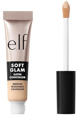 e.l.f. Soft Glam Satin Concealer, Medium Coverage For Blemishes & Under-Eye, Crease-Resistant, Long Lasting, Vegan & Cruelty-Free, 13 Fair Neutral