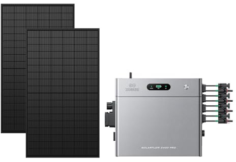 Zendure SolarFlow 2400 Pro 2.4kWh 2400W AC Bidirectionnel, PV 4800W | Batterie Solaire 2400W AC Bidirectionnel, PV 4800W (3000W DC+1800W AC), 2.4kWh Extensible 16.8kWh, IP65, Plug & Play
