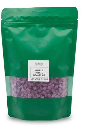 Gefriergetrocknetes Violettes Süßkartoffel-Granulat 100 g – Wiederverschließbarer Beutel – Ohne Zusatzstoffe – Ideal für Müsli, Desserts & Gebäck