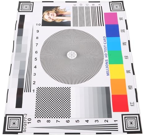 BATHVEVE Überwachungskamera Fokuskalibrierungswerkzeug 40x32cm mit Universeller Kamerafokustabelle und Frontfokus Testtafel für Videoüberwachung und Ip Kameras