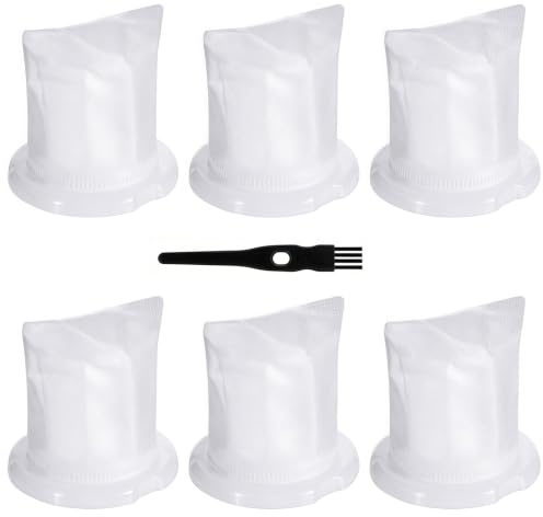 6 Stück Filter für Vorwerk Kobold VC100, Schmutzfilter Ersatzfilter mit 1 Bürste, Filter Ersatz für Vorwerk Kobold VC100 Akku Staubsauger