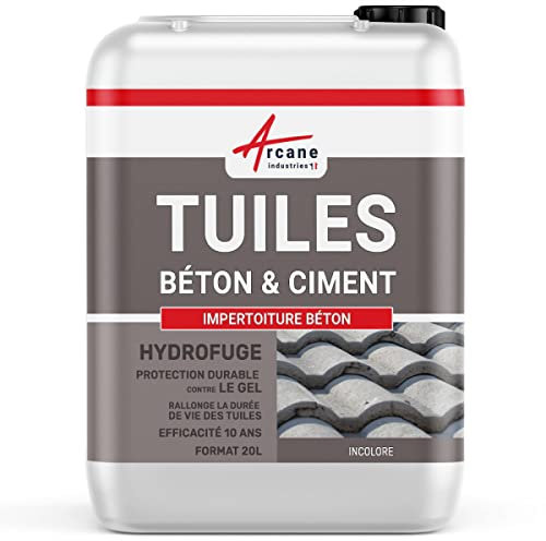 Hydrofuge Toiture - Imperméabilisant Tuile Béton - IMPERTUILE BETON - 20 L (jusqu'à 100 m²) - ARCANE INDUSTRIES