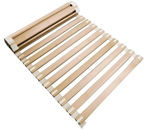 BALE Bio Holz Rollrost für Bett Matratze I 120 x 200 cm, extrem stabiles & Flexibles Lattenrost rollbar mit Starren Holzleisten aus Lindenholz (23 Holzleisten), Roll-Lattenrost Bettrost Holzlatten