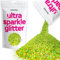Hemway Ultra Sparkle Glitter - Lime Green Holographic | Fine Metallic Flakes for Resin & Epoxy Crafts | Supplies for Tumblers, Festival, Hair, Face, Body, Eye & Nail Art Decoration | 100 g