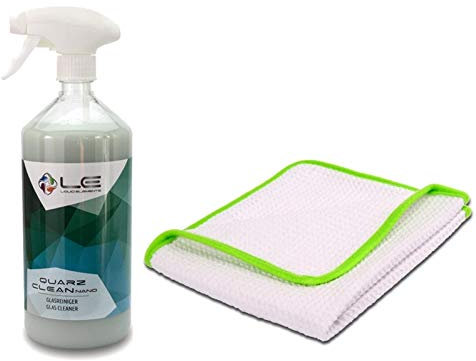 Set Liquid Elements Glasreiniger Quarz Clean Nano 1l + Scheiben-Reinigungstuch