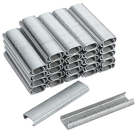 Proster 2500pz Chiodi C-Tipo Clip in Acciaio Zincato Kit 2500 Graffette Hog Ring Diametro Chiusura 8-10MM per C7 Pinza Sparachiodi Pistola Chiodatrice