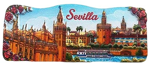 Sevilla España - Imán 3D para nevera con diseño de Sevilla