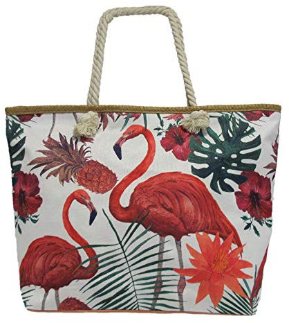 Unbekannt Große Strandtasche Badetasche Sommer Motive (Nr.87 - Nr.92) (Flamingo Groß)