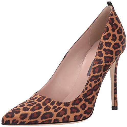 SJP by Sarah Jessica Parker Damen Fawn Pointed Toe Pump Pumps, Leoparden-Satin, 35 EU